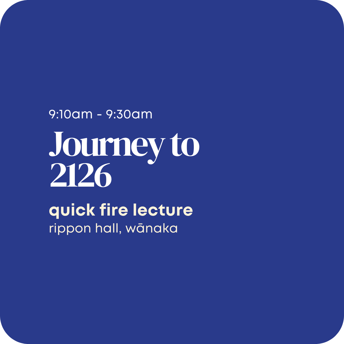 Journey to 2126