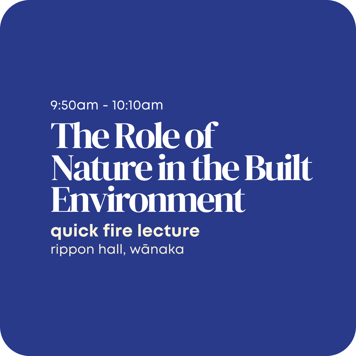 The Role of Nature in the Built Environment