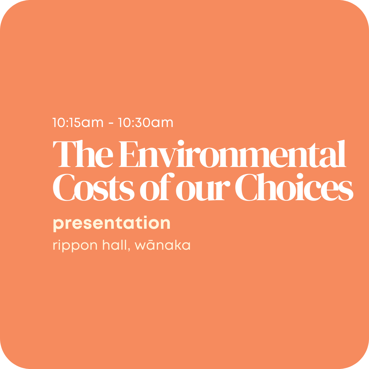 The Environmental Costs of our Choices