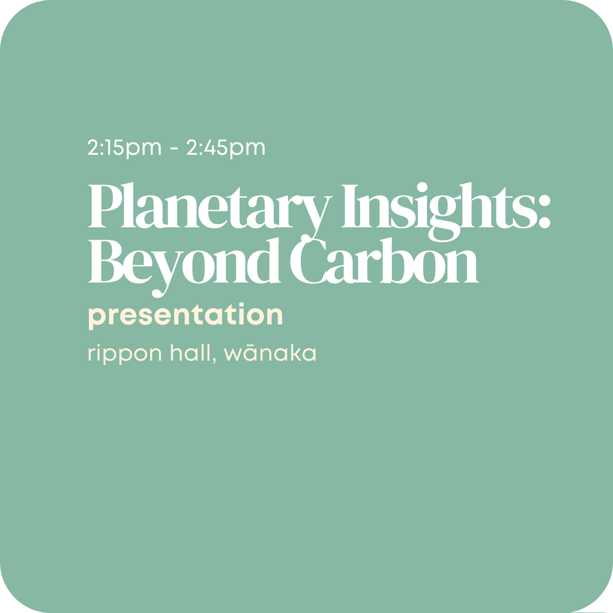 Planetary Insights: Beyond Carbon