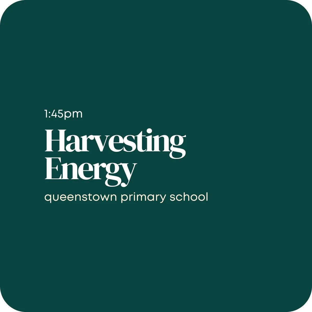 Harvesting Energy