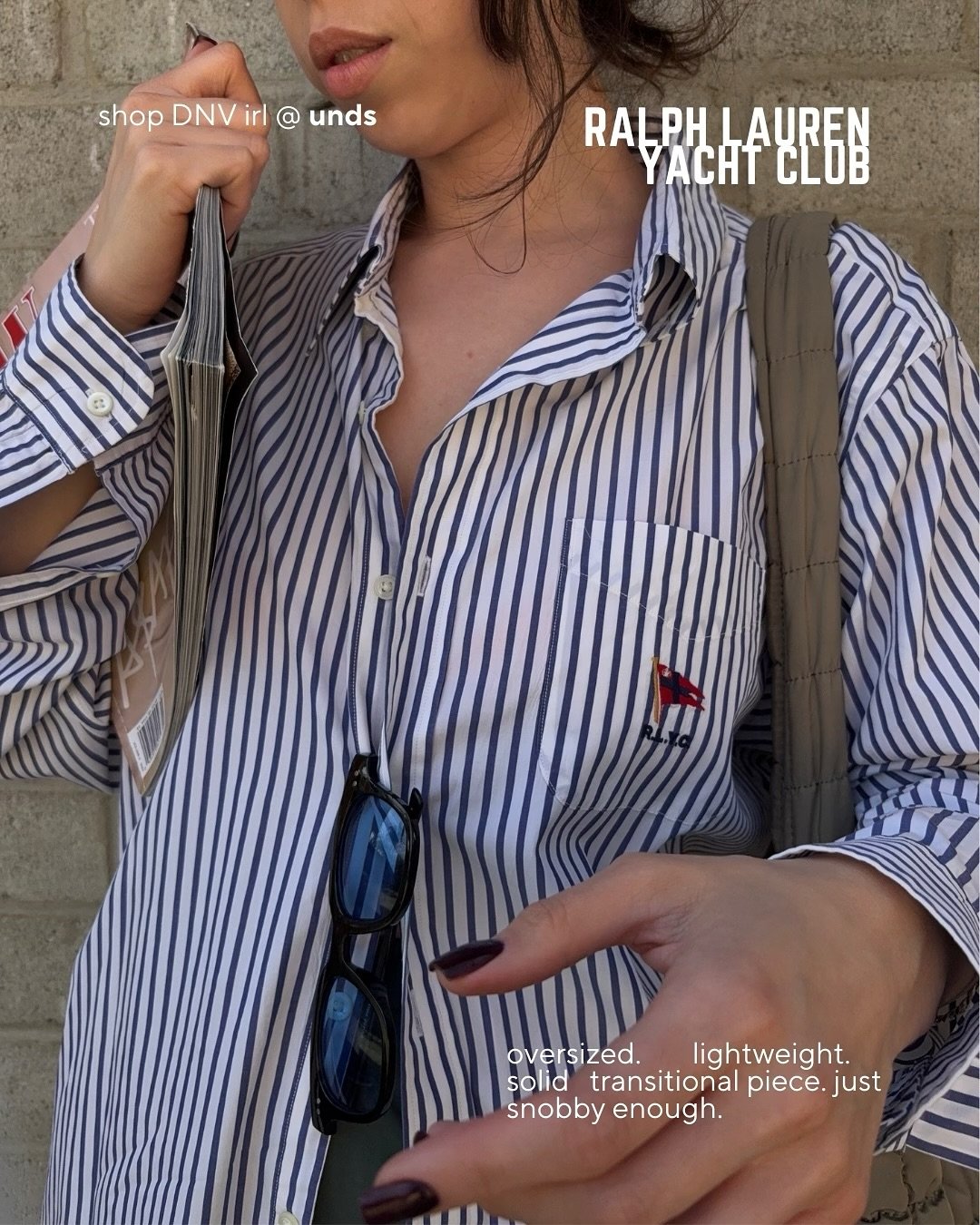 how do I like my button downs? snobby and oversized just like the RL yacht club dress shirt. pick this bad boy up @undslosangeles and find yourself a boat&mdash; a car could also do the trick&mdash; and get to cruisin.