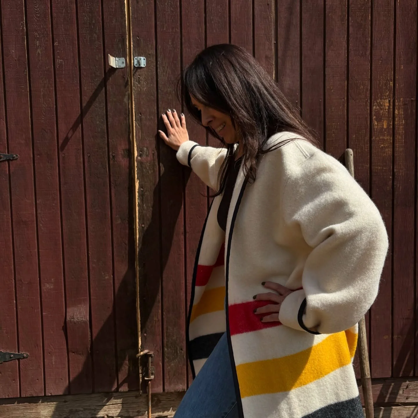 once a vintage Faribo blanket, now something new. this upcycled wool coat by mom is a true one-of-one. find it &mdash; and plenty more reimagined beauts &mdash; @undslosangeles.

#upcycled #upcycledfashion #losangeles #vintage #sew #women #womensfash