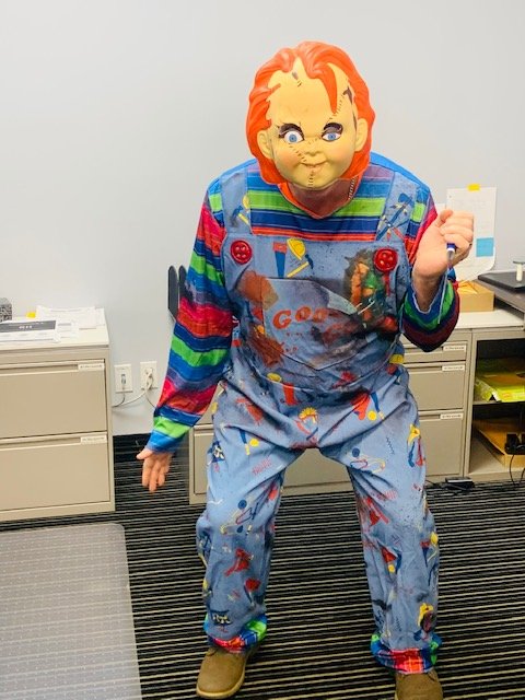 Who’s going to tell Chucky he didn’t win the Halloween contest? Not it!!!
