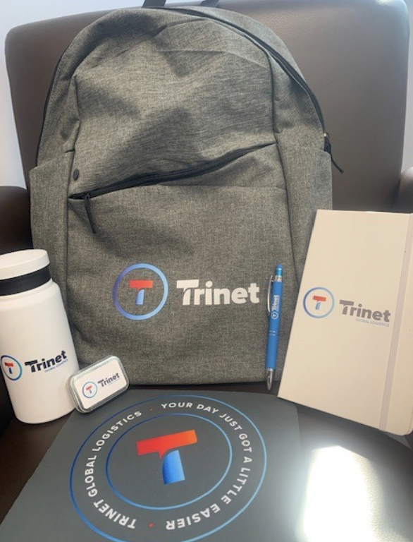 Thx for the cool laptop bag and other Trinet swag!