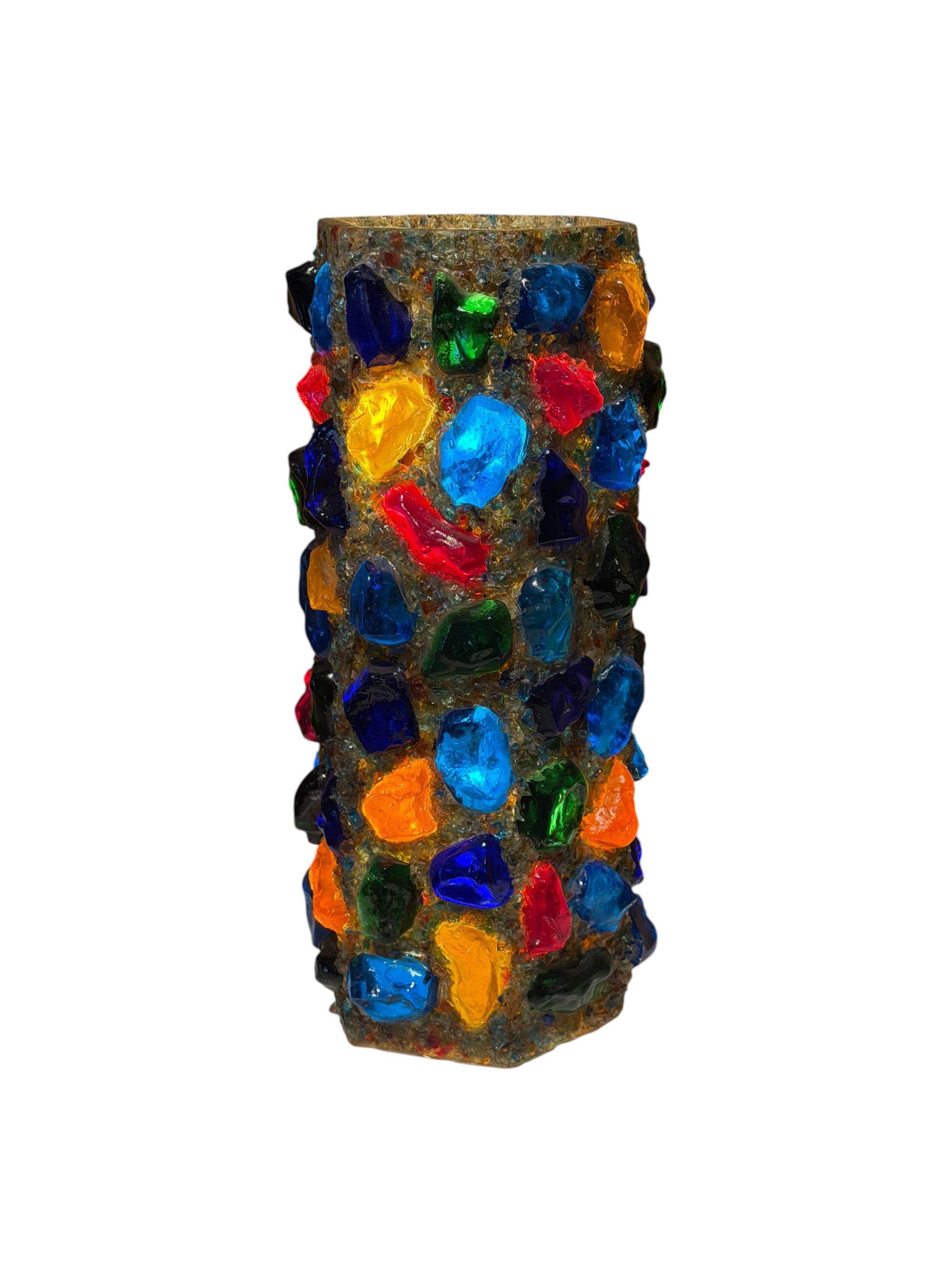 Lampe en résine et verre de MURANO, 1970