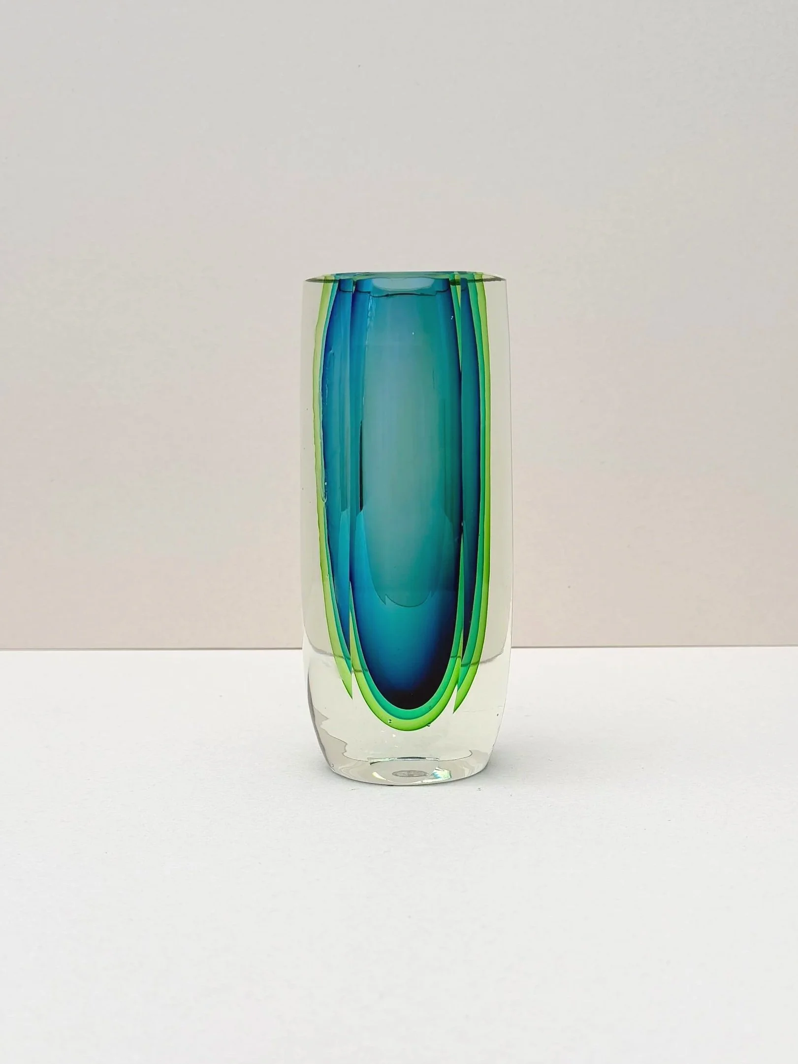 Vase SOMMERSO - MURANO en verre soufflé, Italie 1980
