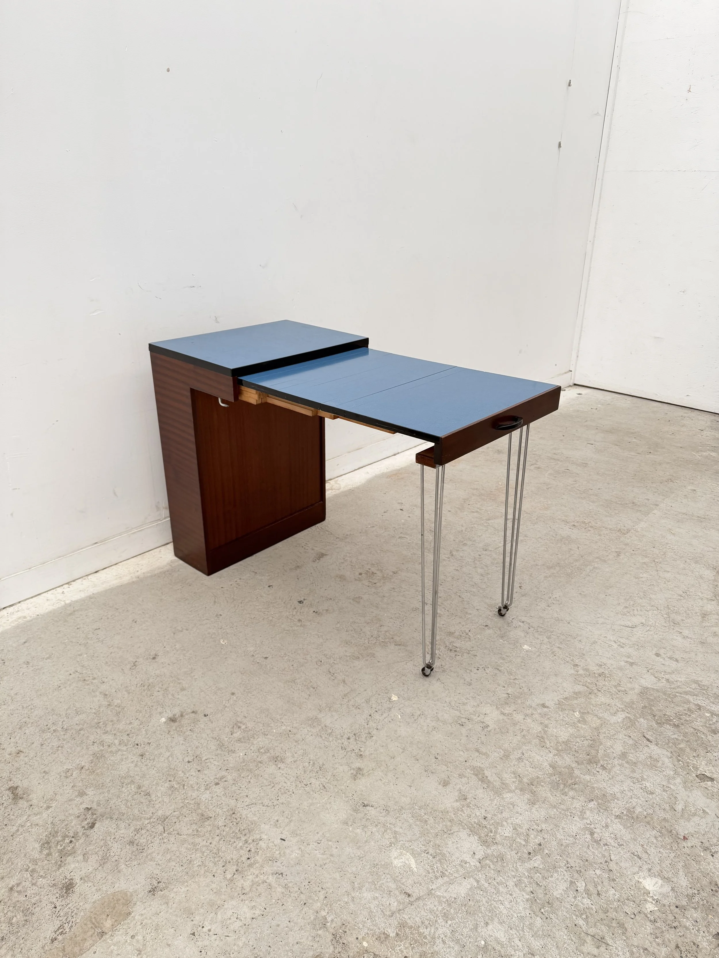 Table à manger extensible en acajou et Formica, France 1960