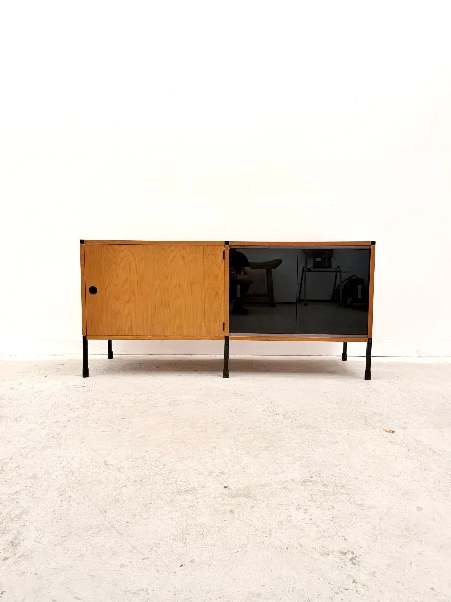 Enfilade de ARP pour MINVIELLE en Frêne et métal, France 1950