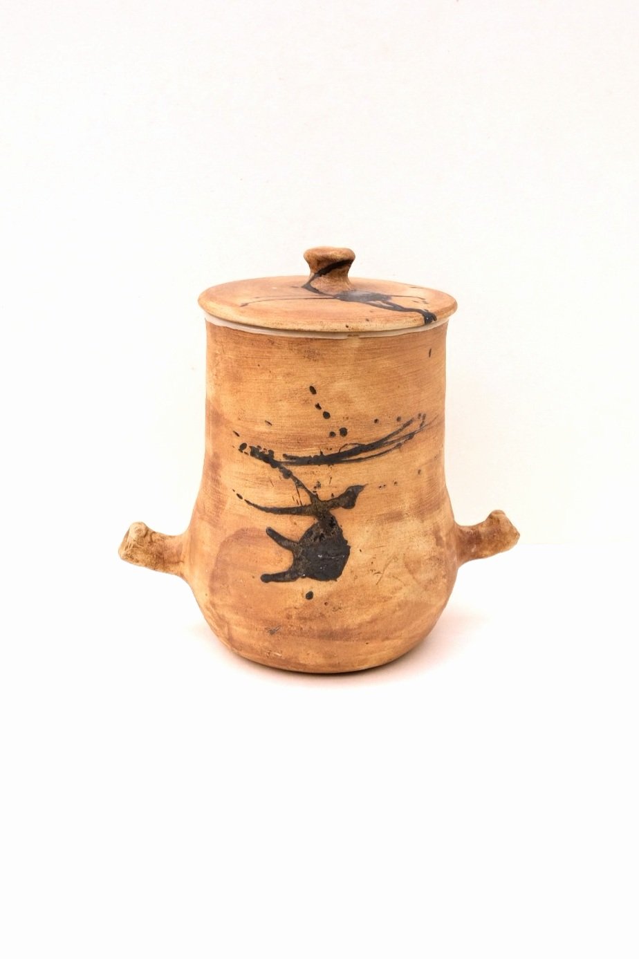 Pot couvert de LA COLOMBE en céramique, France 1960