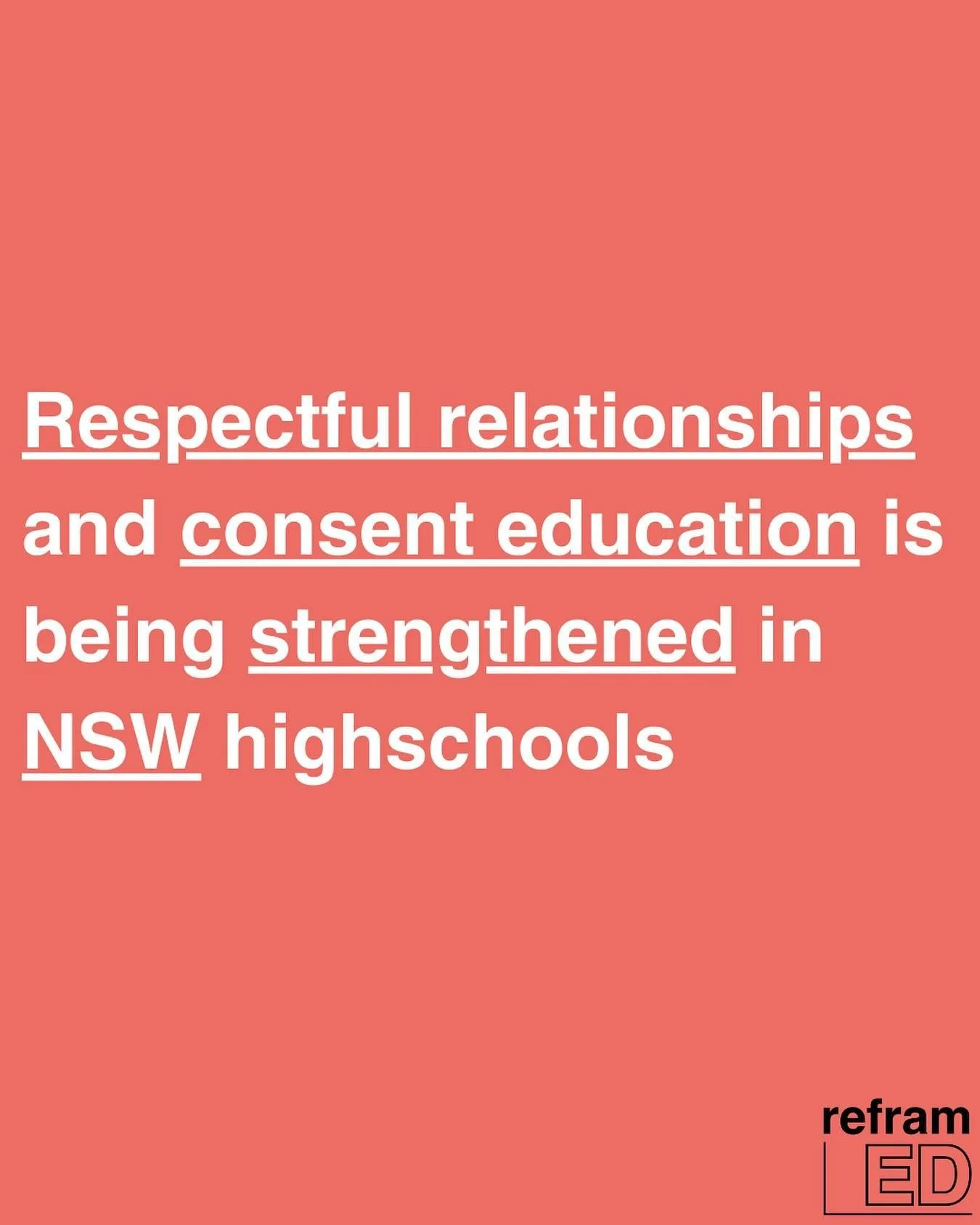 From 2027, the NSW curriculum will be strengthened to include more respectful relationships and consent education content 💪🏼 this is a huge win! Congratulations and thank you to the strong advocates that made this happen 🤍