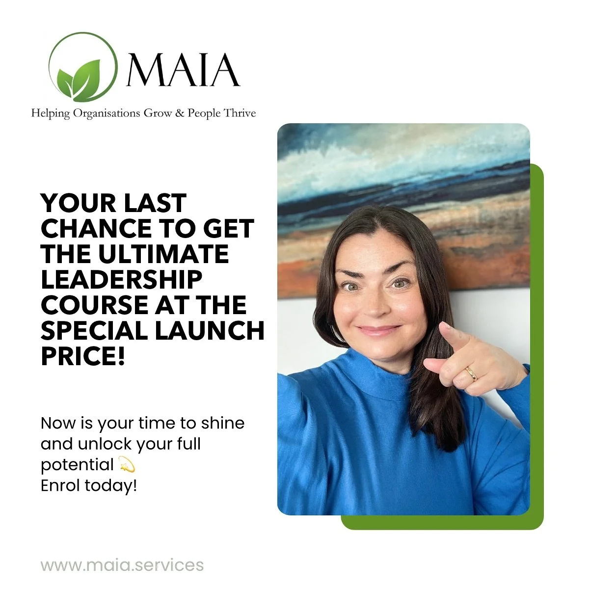 🚨 Final Call!
This is your last chance to join The Confident Leader’s Toolkit course at €99.
Only five days left and then the price increases to €199 from 1st October!
Put your training budget to good use before the year ends 🤩
I