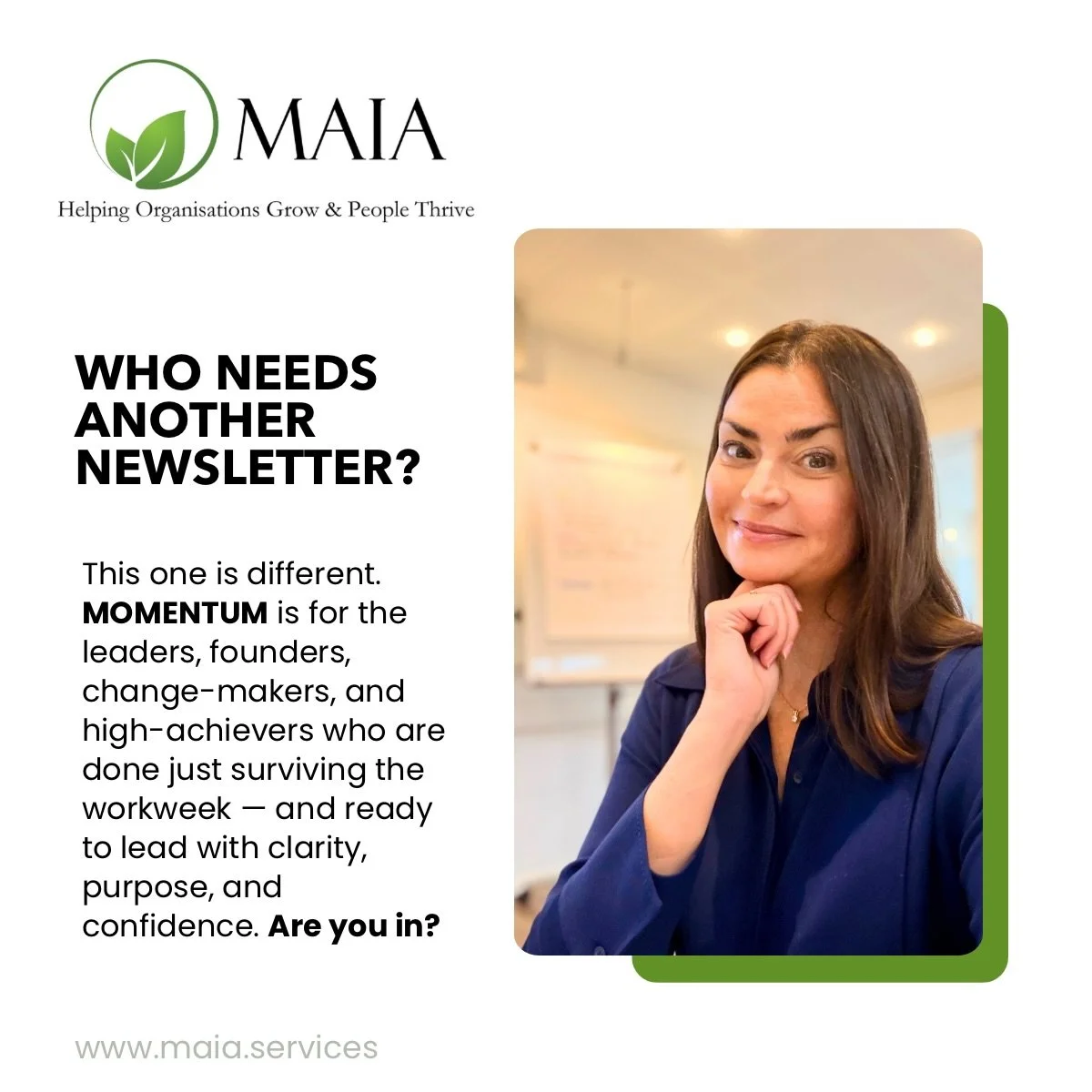 I know what you&rsquo;re thinking. Who needs another newsletter?

Fair point. But this one&rsquo;s different.
✨ This is for the leaders, founders, change-makers, and high-achievers who are done just surviving the workweek &mdash; and ready to lead wi