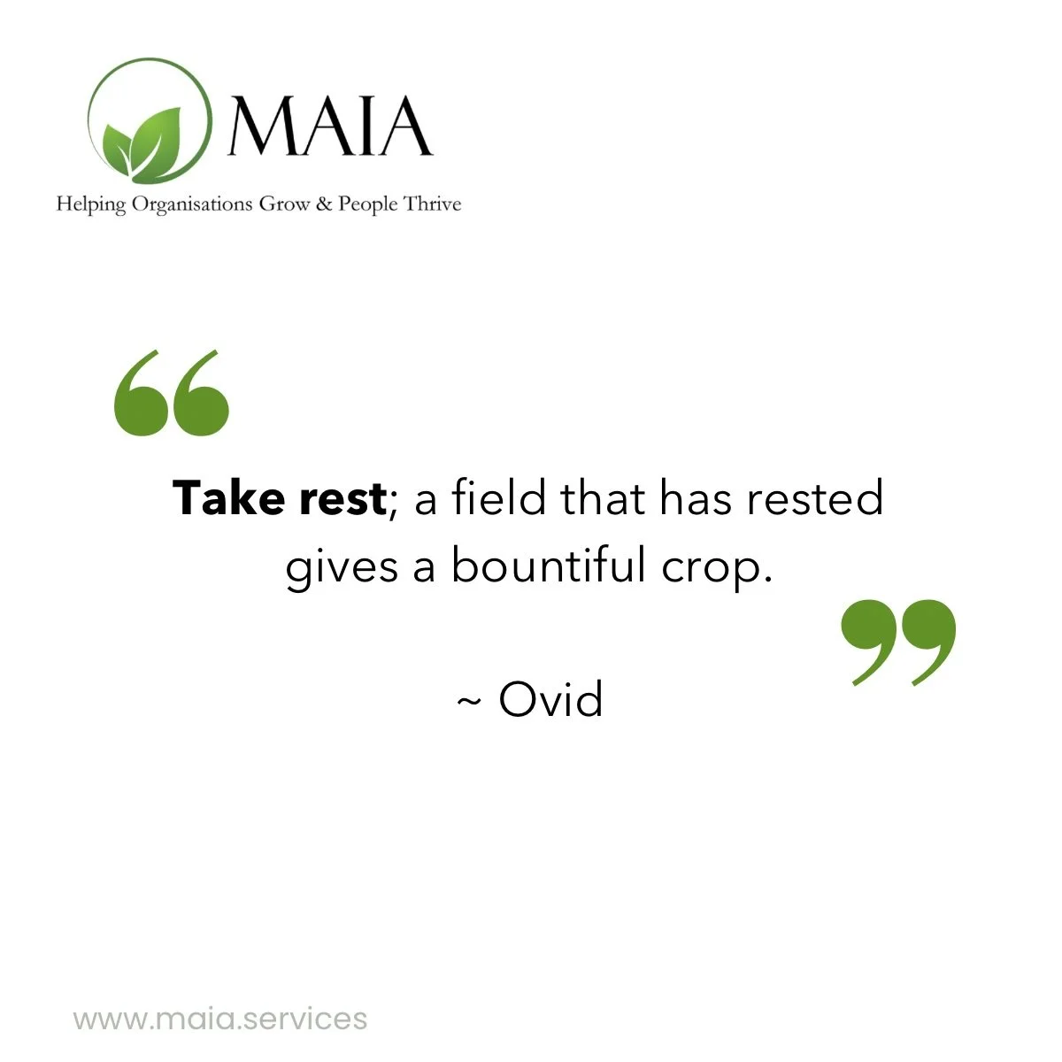 Leaders often treat rest like a reward &mdash; something to earn after everything is done.

And yet the work is never fully done.

That&rsquo;s why weekends matter.

They give us the space to step back from the noise, recharge our energy, and return 