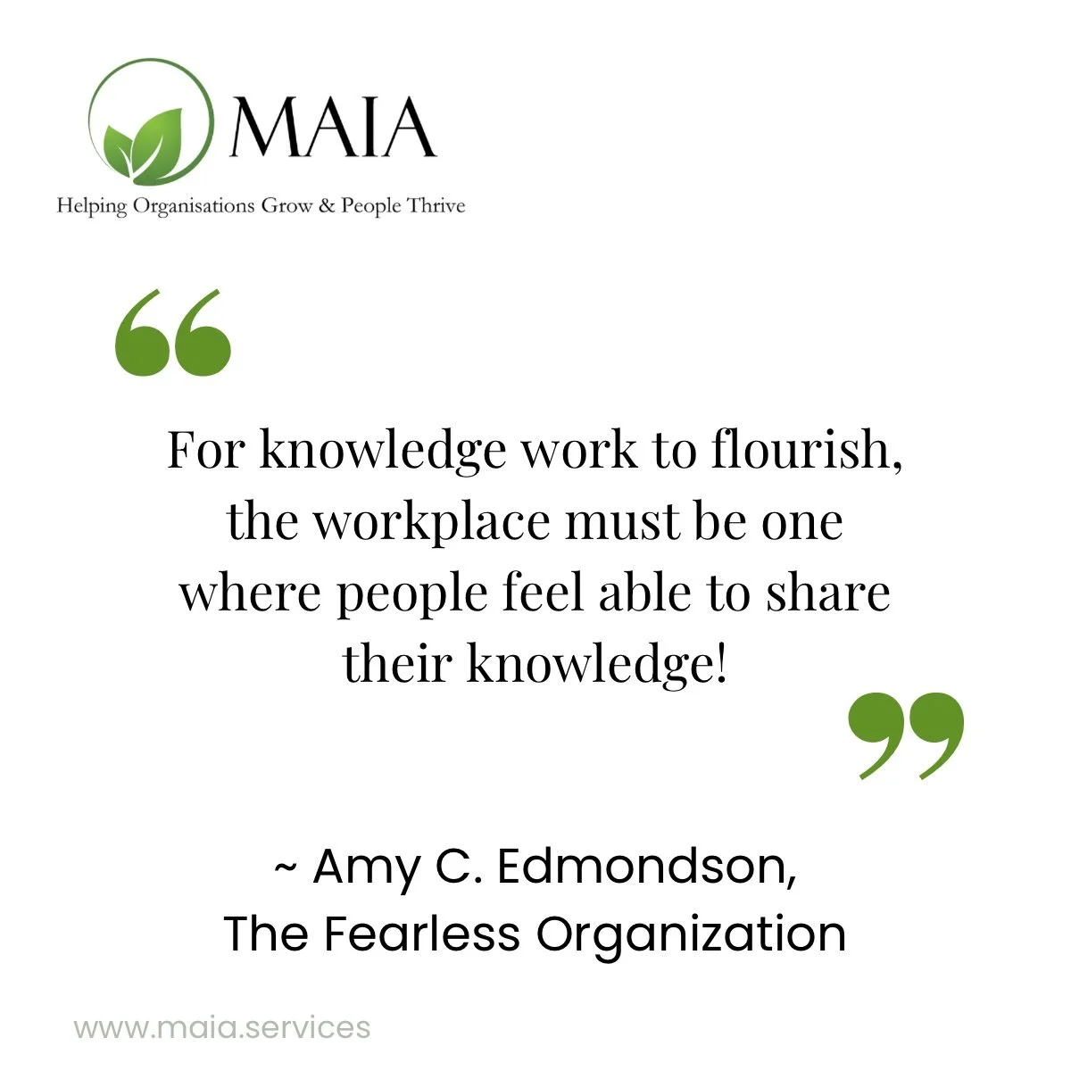 You can&rsquo;t expect knowledge to flow in a culture where people don&rsquo;t feel safe to speak.

This insight sits at the heart of high-performing organisations today.

Amy Edmondson&rsquo;s research shows that psychological safety is the foundati