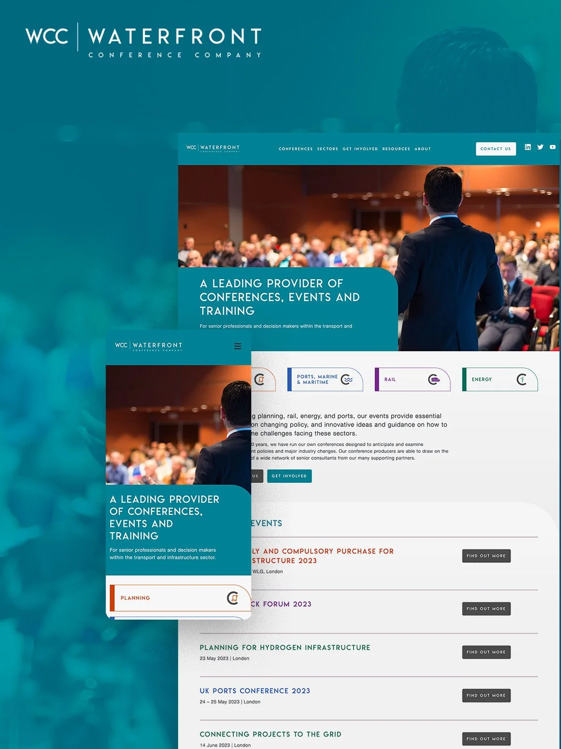 Waterfront Conference Company Website Design