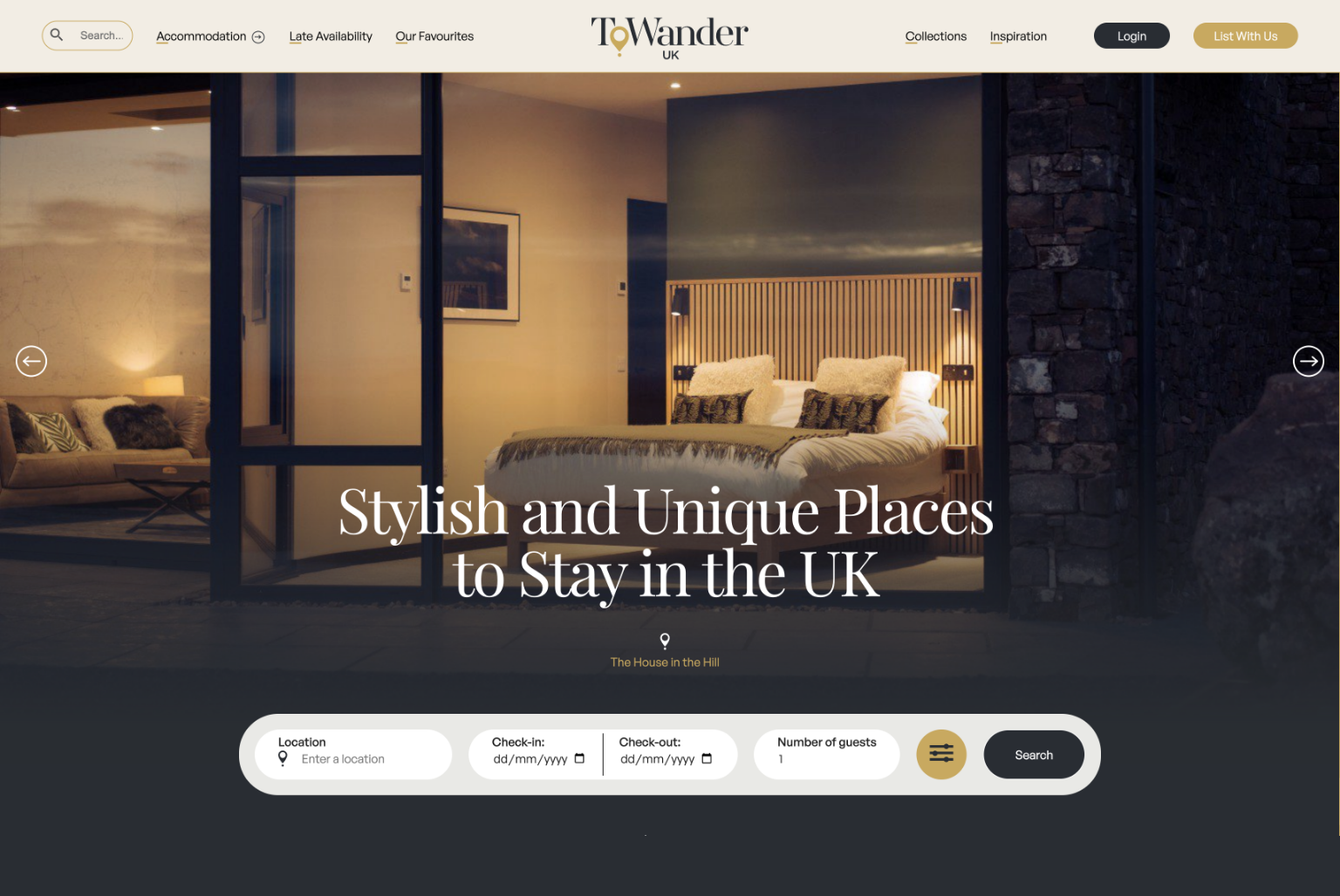 ToWander website development
