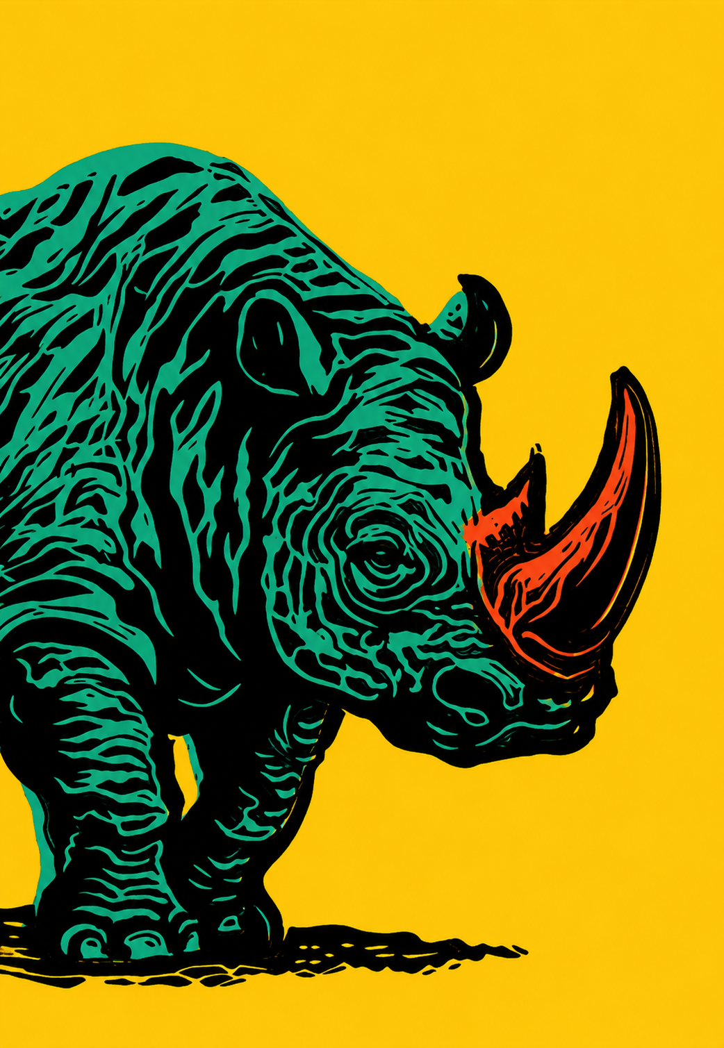 Rhino Popart - Yellow and Blue.png