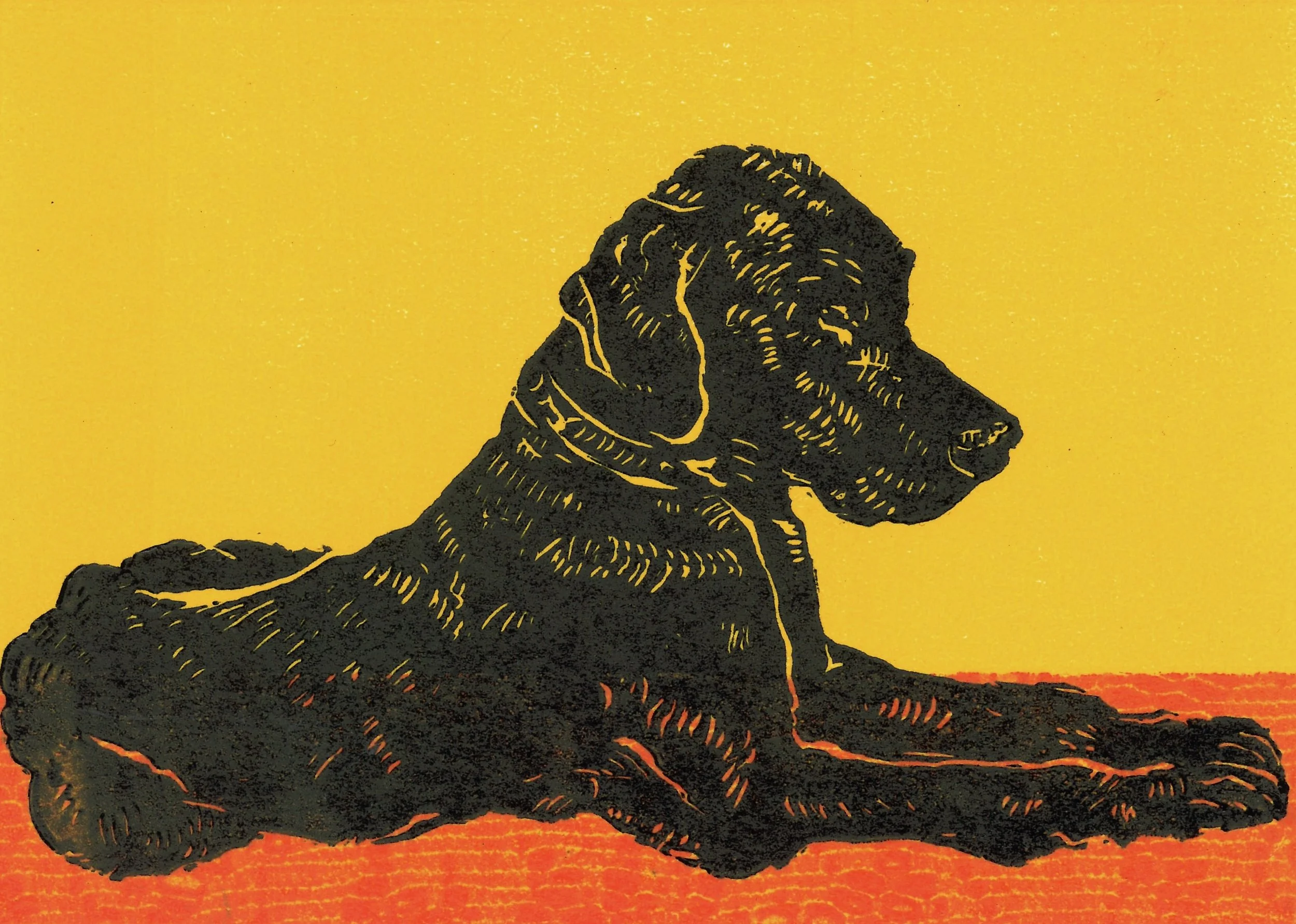 Linocut - Alfred Yellow and Orange.jpeg