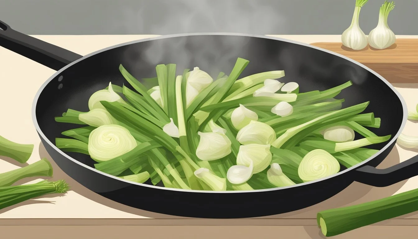 How to Substitute Green Garlic for Leeks
