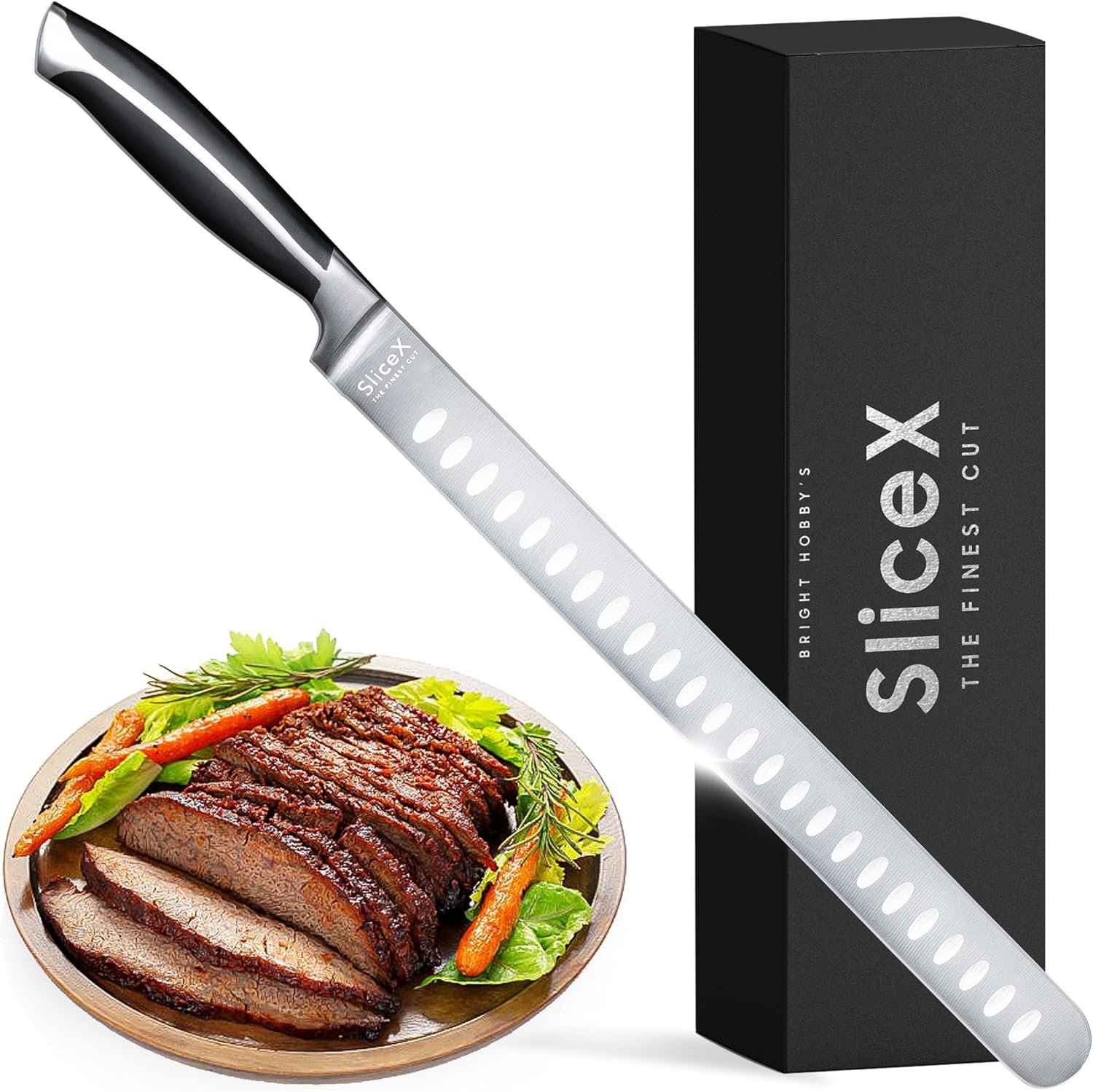 Classic Cuisine Electric Carving Knife Stainless Steel Blade Ham Turkey  Bread Roast Slices Lightweight