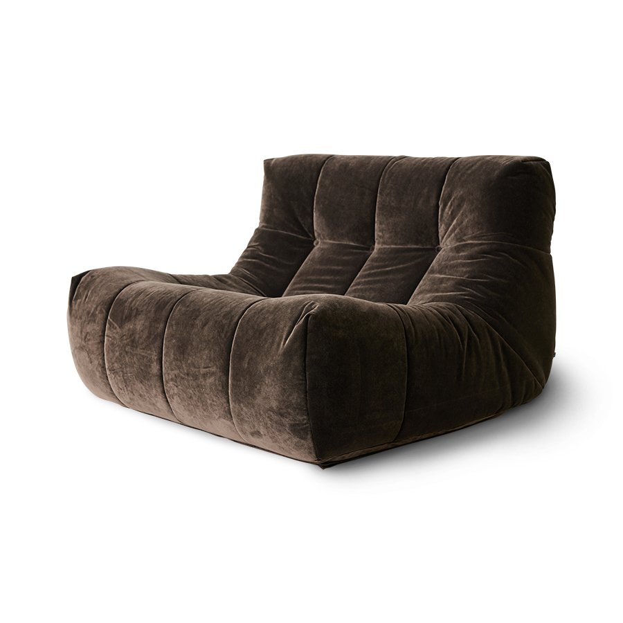 Lazy Lounge Chair - Royal Velvet - Espresso