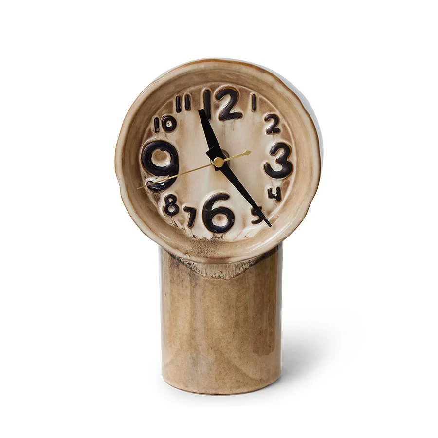 Retro Ceramic Clock - Cream