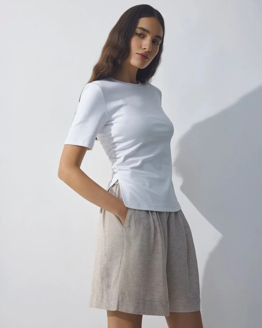 MSCHViana Ginia HW Shorts Sand Melange