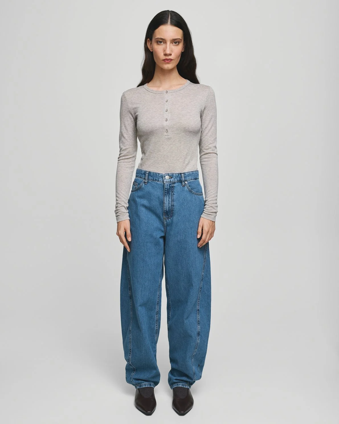 MSCHKobane Lis Barrel Jeans Mid Blue Wash