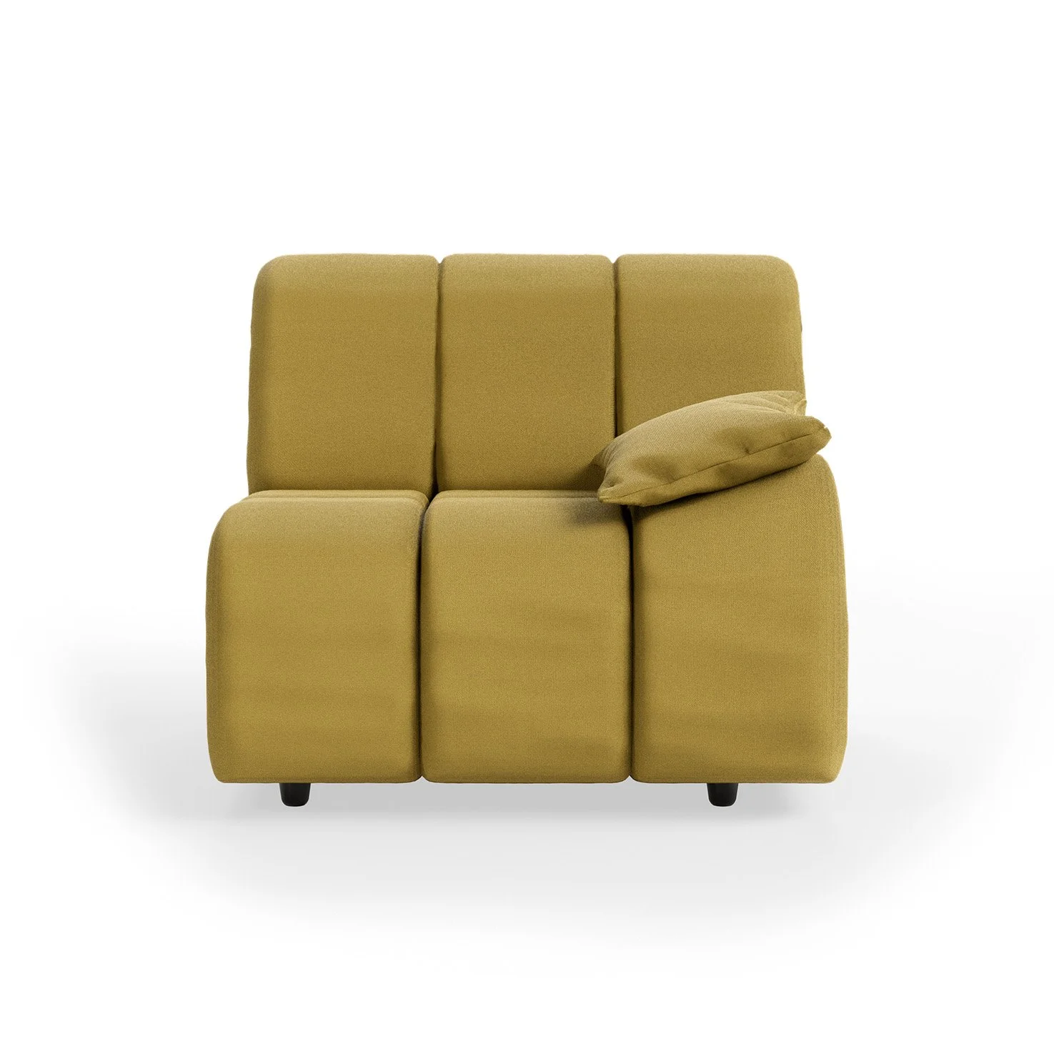 Wave Couch: Element Right Low Arm - Linen