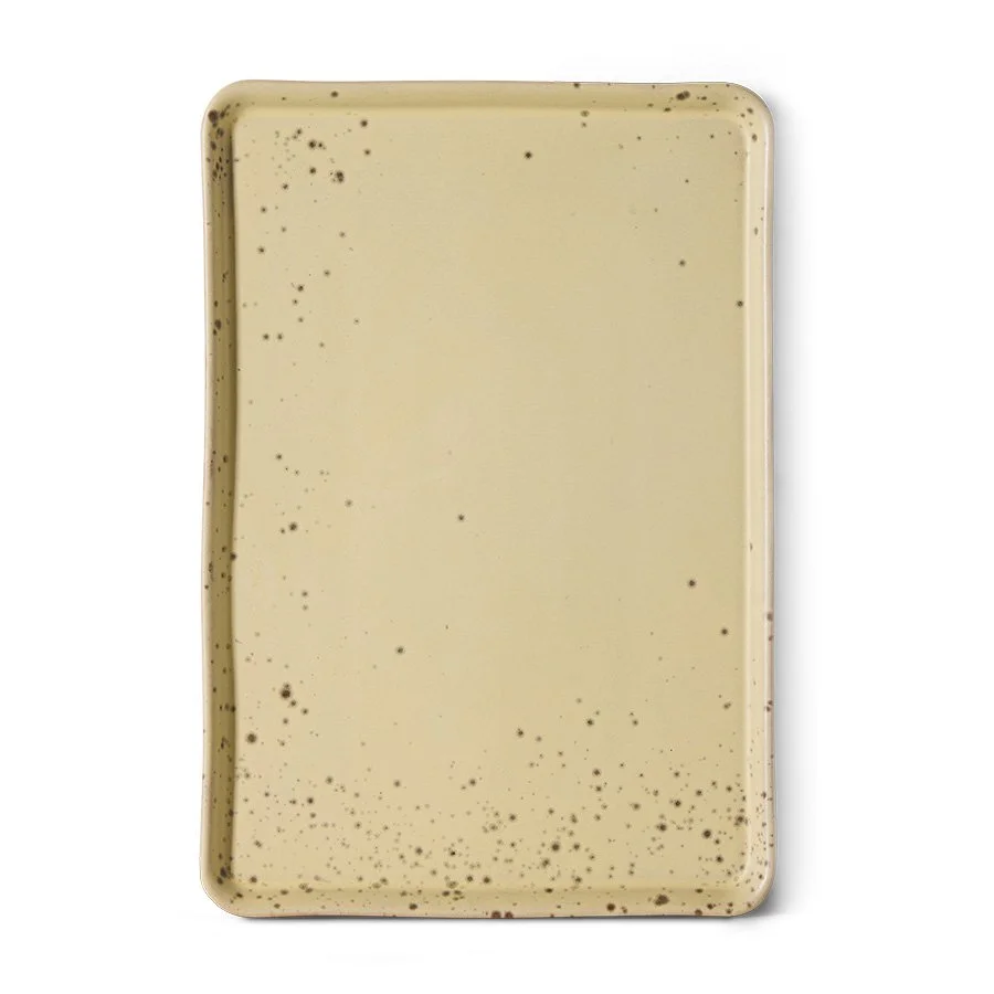 70s Ceramics: Large Tray - Grit