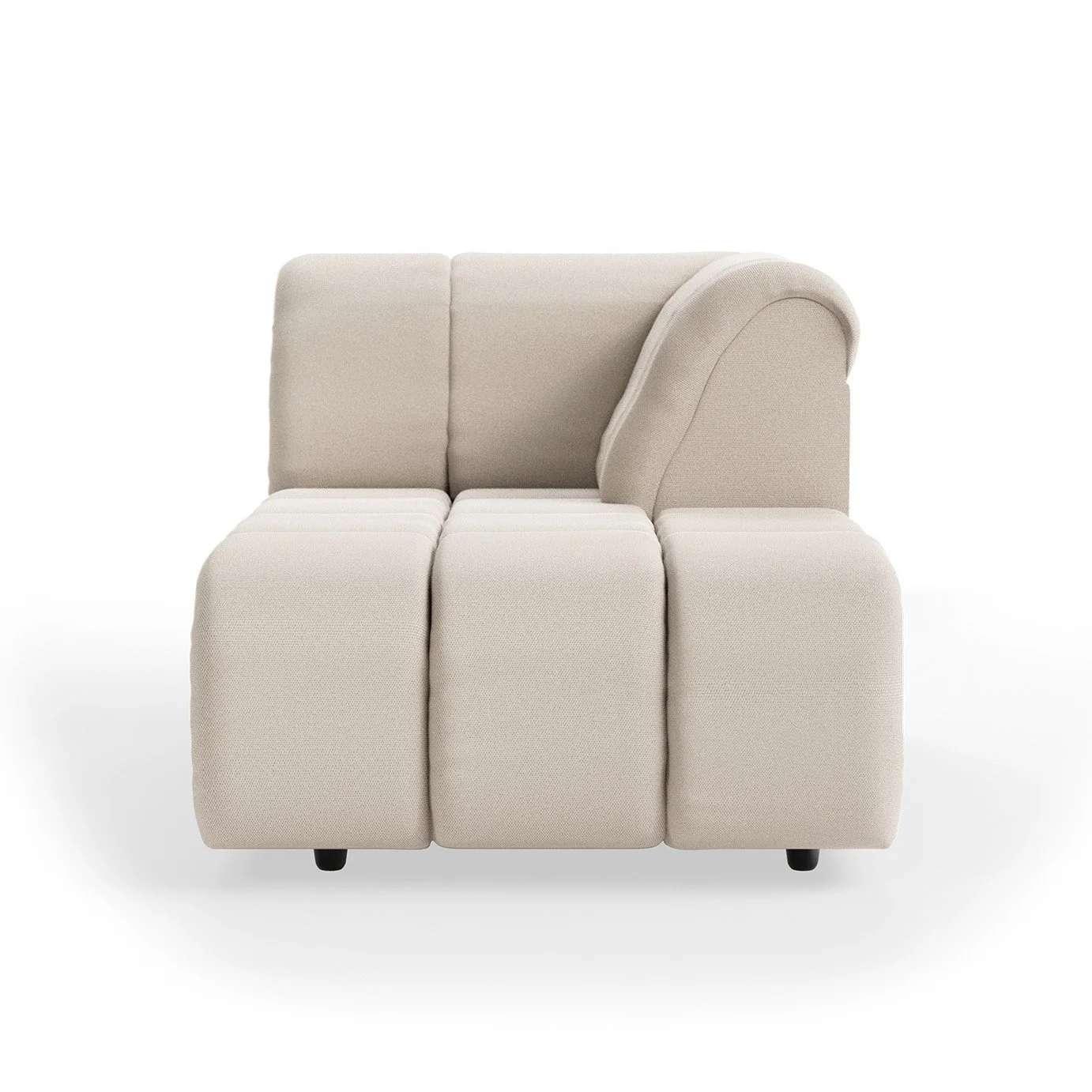 Wave Couch: Element Right Divan - Cosy - Beige