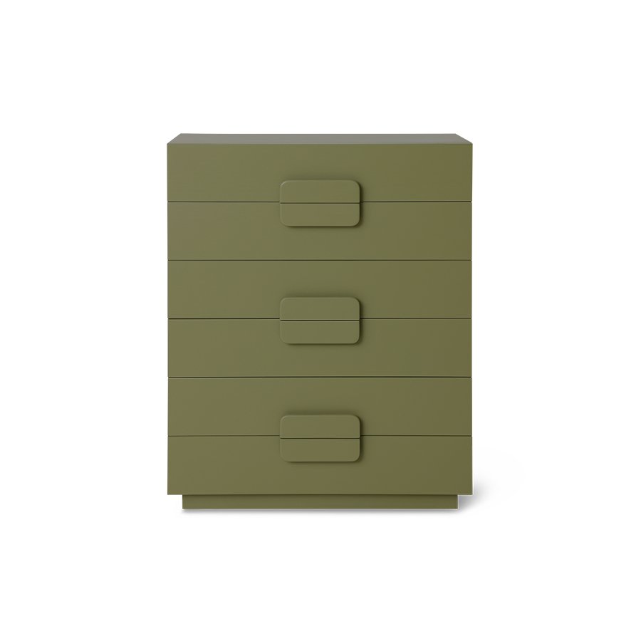 Spacious Drawer Cabinet - Army Green