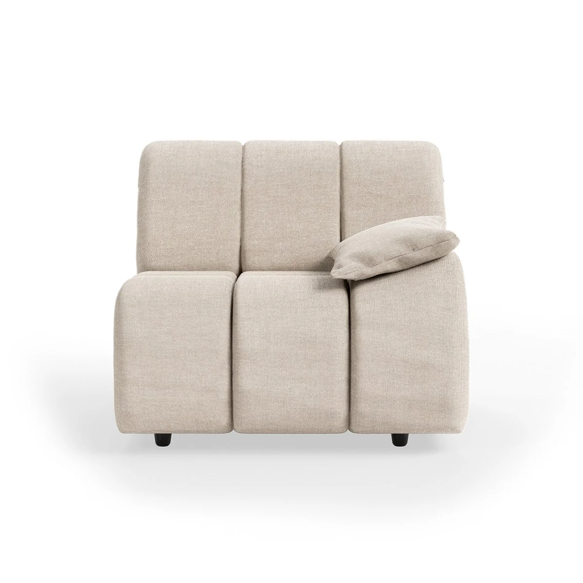Wave Couch: Element Right Low Arm - Pure