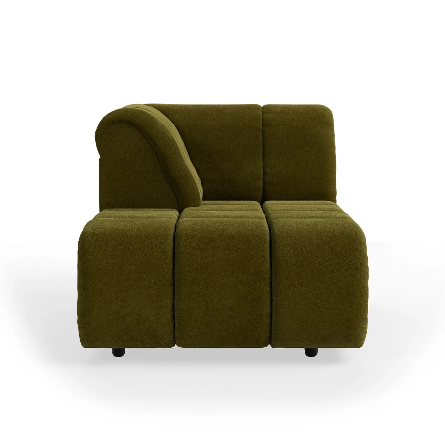 Wave Couch: Element Left Divan - Royal Velvet