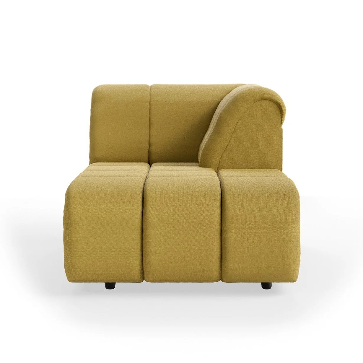 Wave Couch: Element Right Divan - Linen