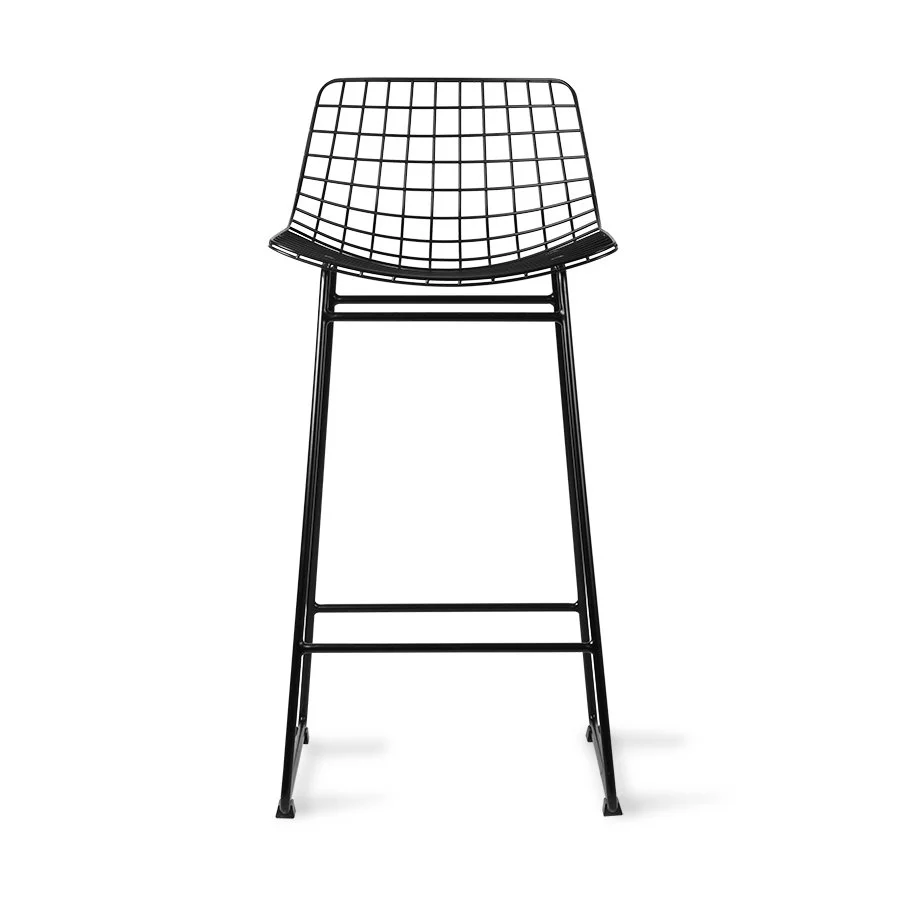 Wire Bar Stool Black