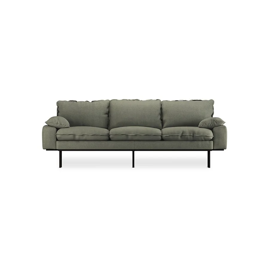 Retro Sofa: 3-seats - Linen