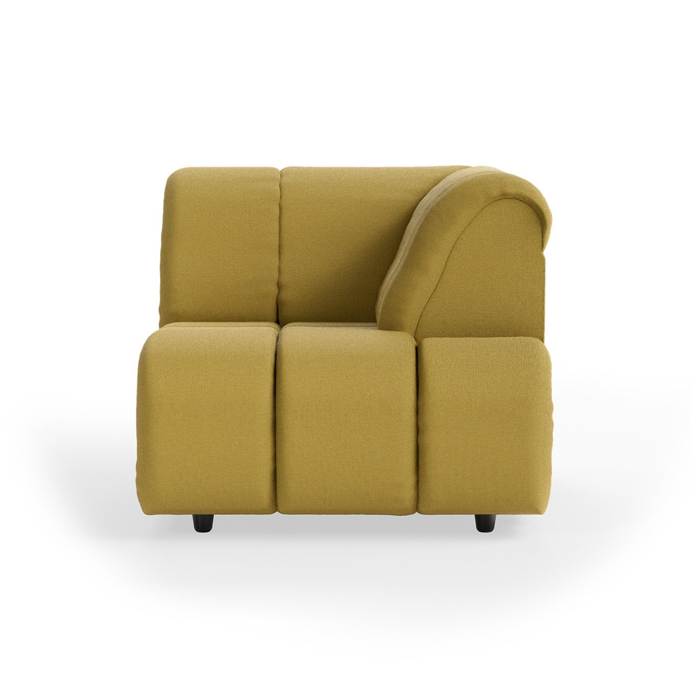 Wave Couch: Element Right High Arm - Linen