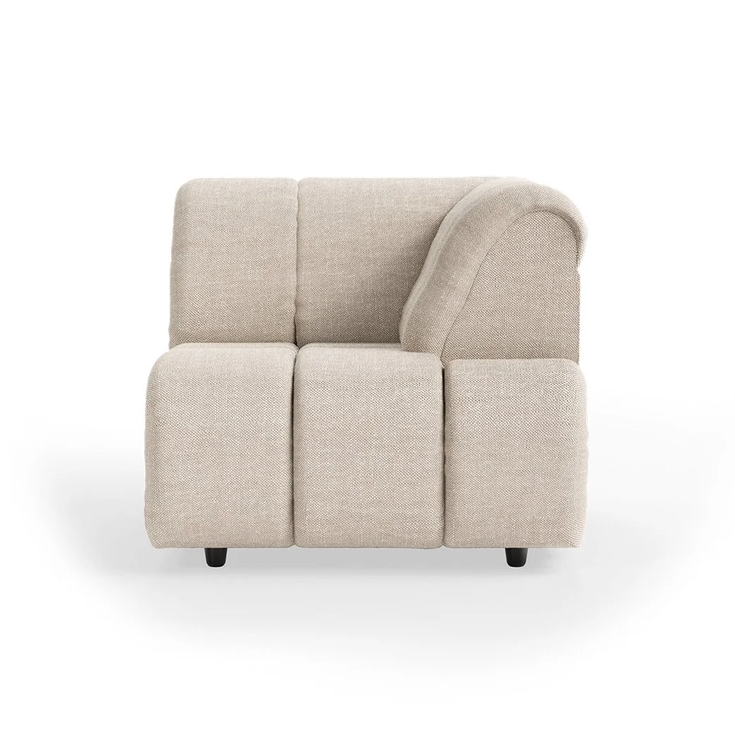 Wave Couch: Element Right High Arm - Pure