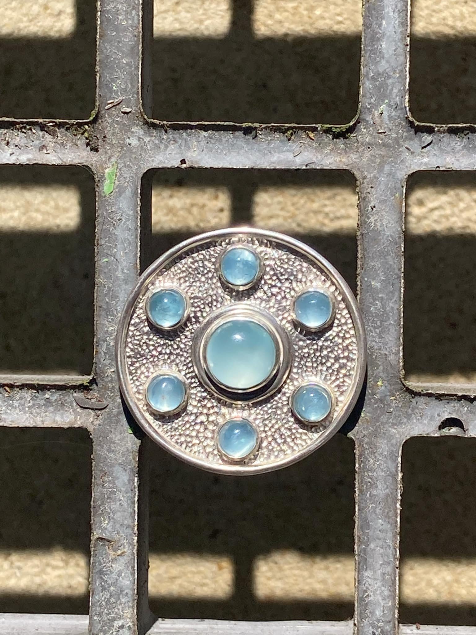 silver aquamarine Athena large shield statement ring.jpeg