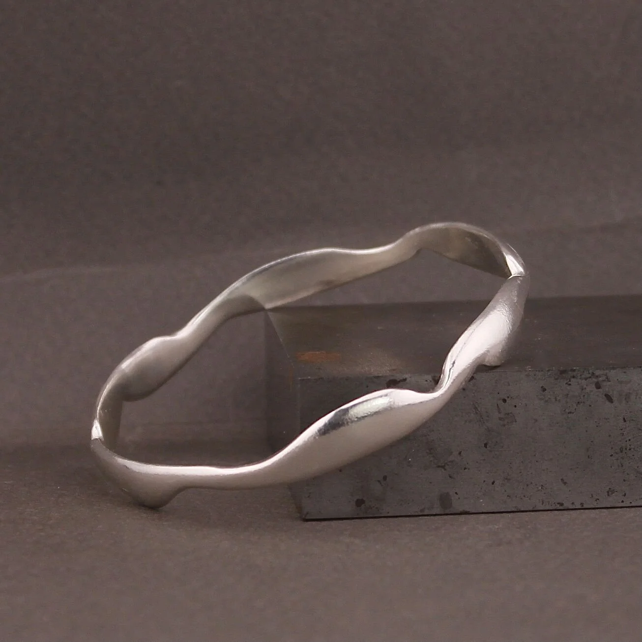 Silver Surrealist Bangle