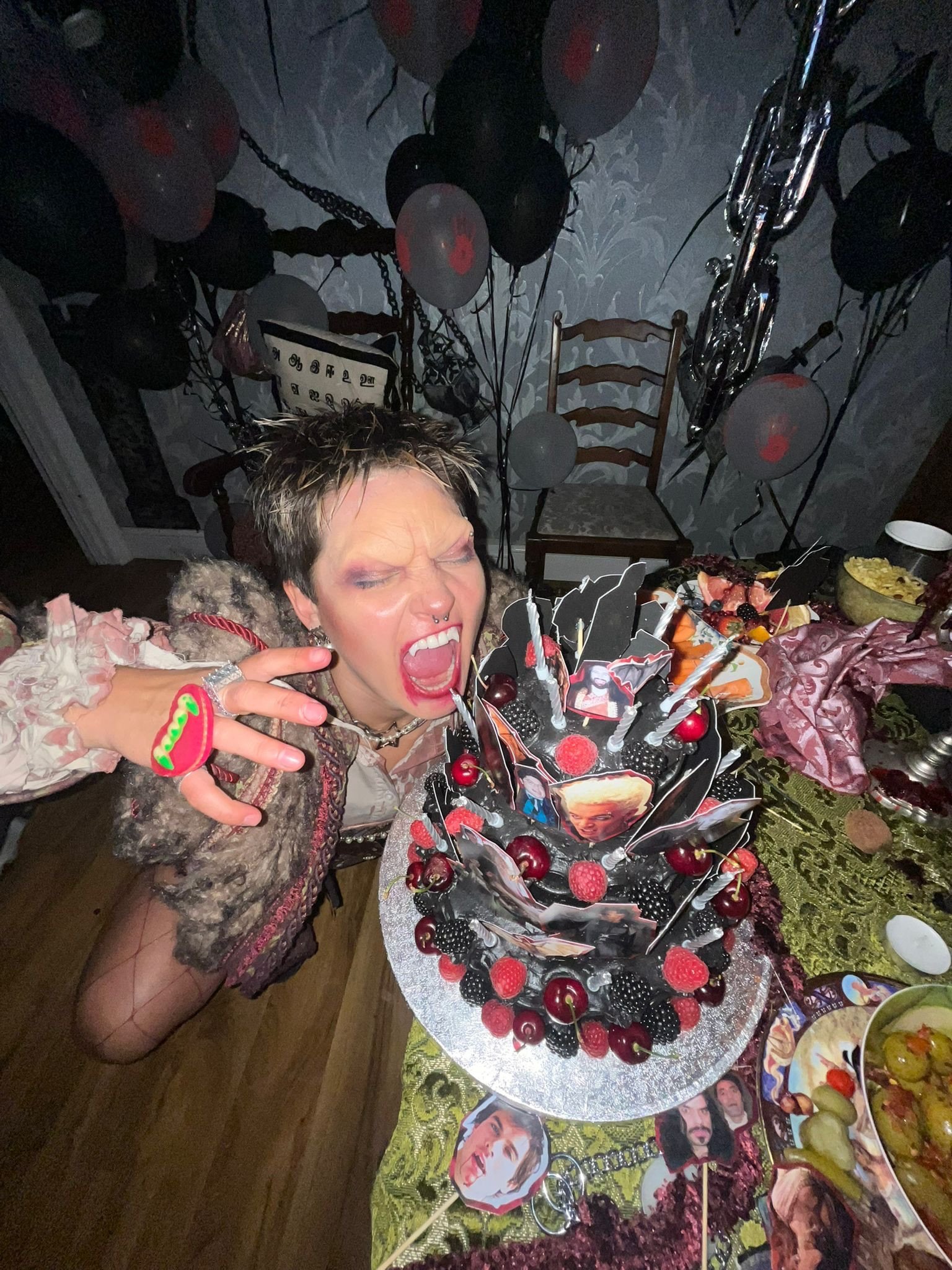 Vampire ball for the spookiest 30 year old around 🦇🏰🖤 having a sibling as incredible as @maxthings__ is the best thing ever. Endlessly proud of how weird and creative they are, building a home together is so special, and I can&rsquo;t wait for wha