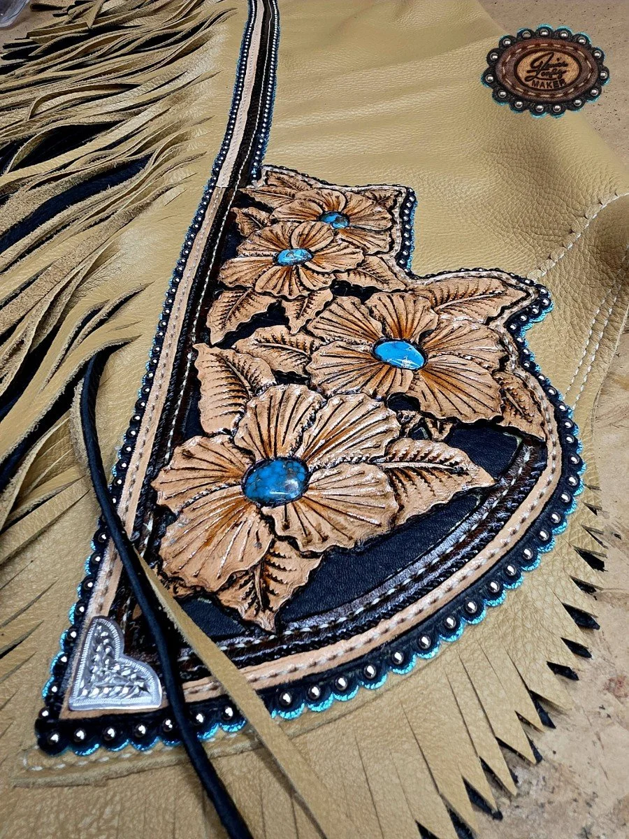 Turquoise Floral bottom detail