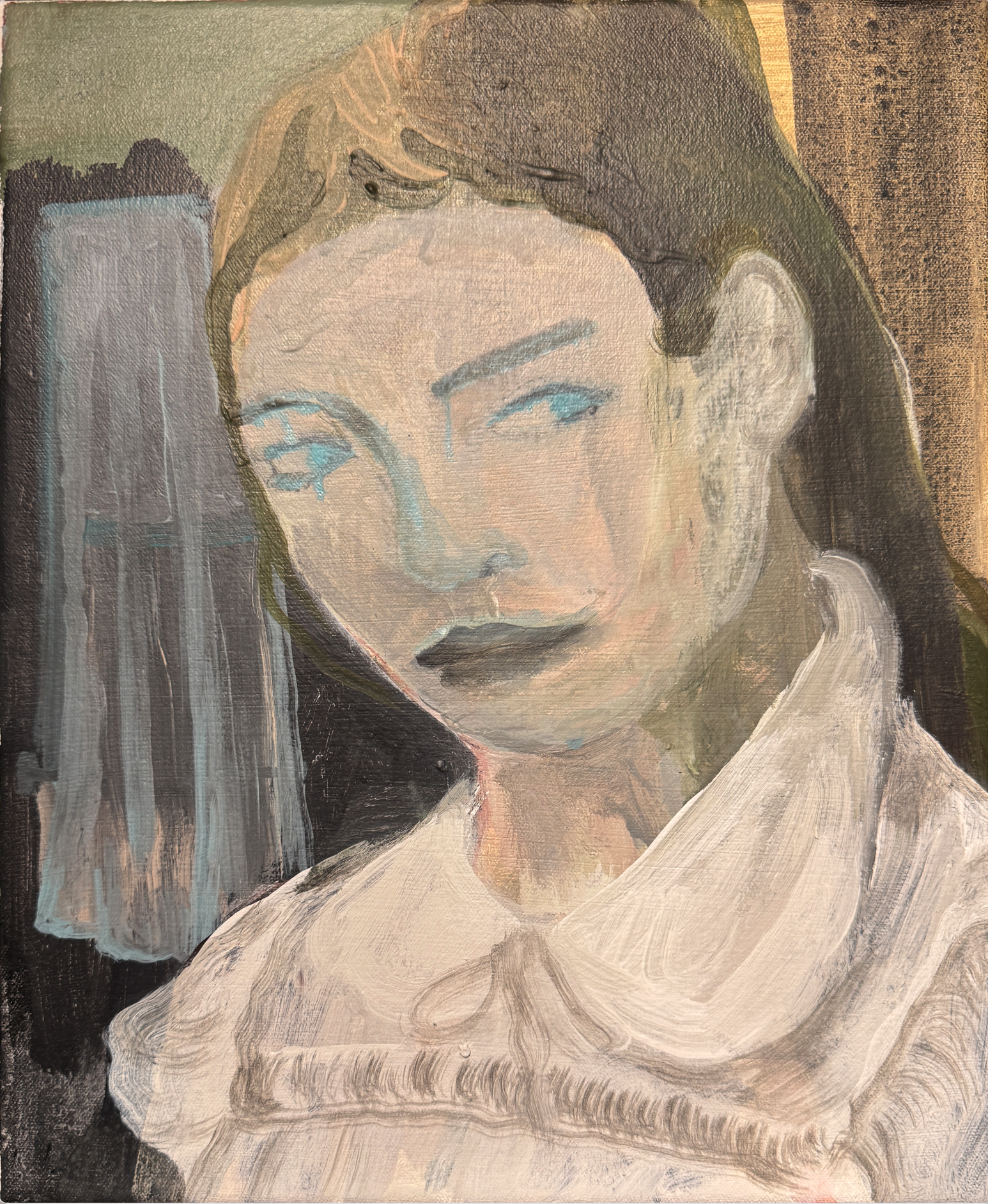  Olya Avstreyh  
 I Don't Know Who You Are , 2026 
Acrylic on canvas 
30 × 25 cm 
£ 
 