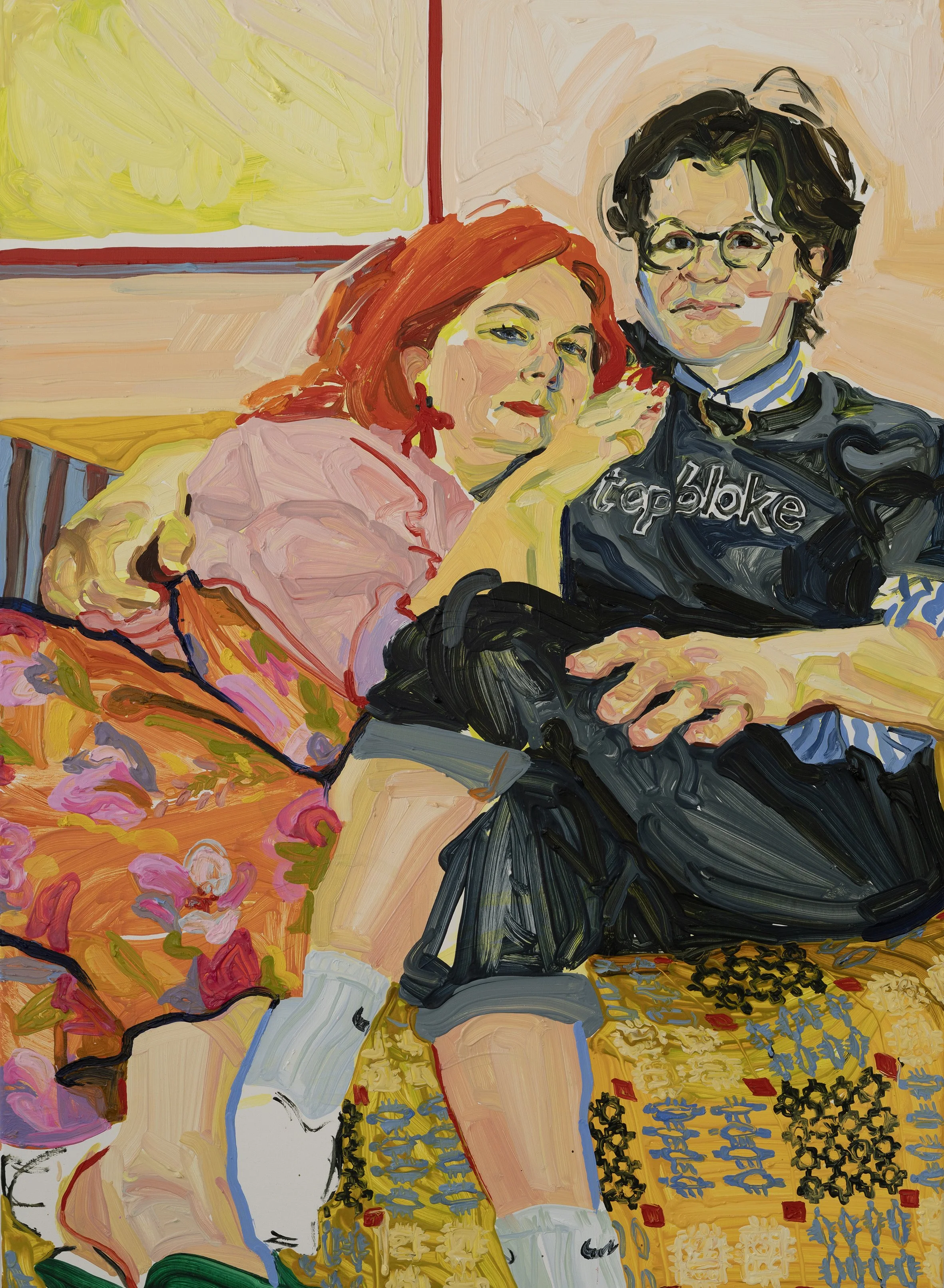  Hannah and Jenny at Home  
Oil on linen 
80 x 110 cm 
£5,500 
 