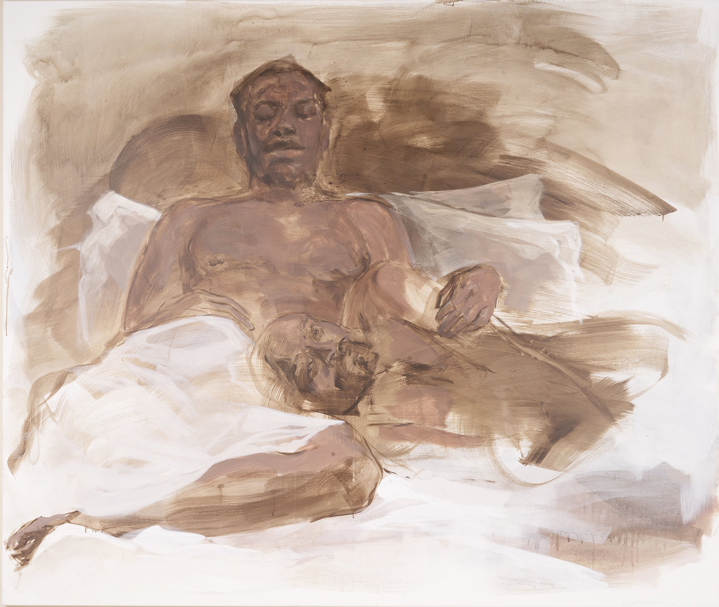  Kirubel Mandefro  
 Could've Lost Myself in You , 2026 
Acrylic on canvas 
165 × 195 cm 
£ 
 