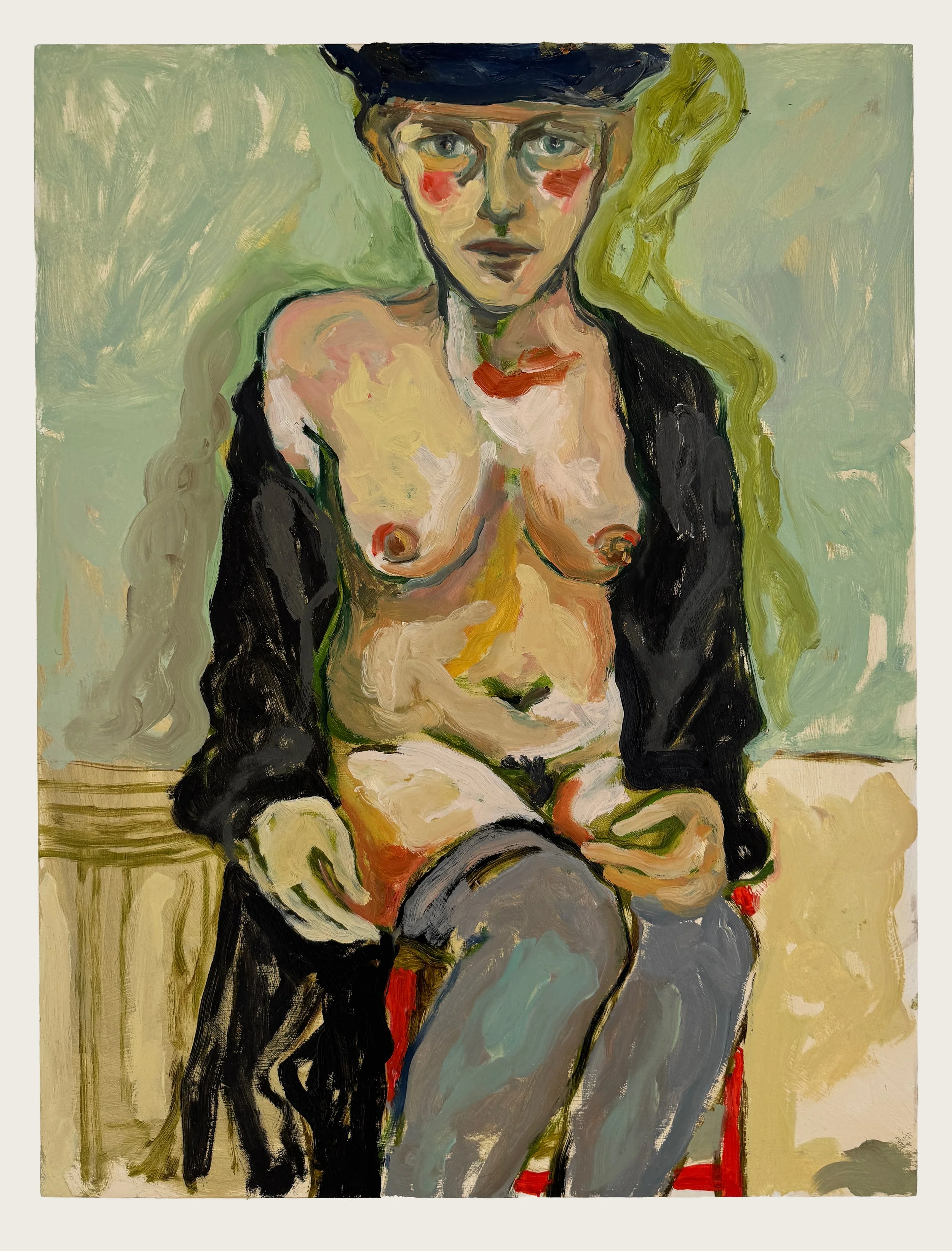  Joline Kwakkenbos  
 Red Faced Morning at Arlington House  
Oil on panel 
70 × 55 cm 
£5000 ex VAT 
 