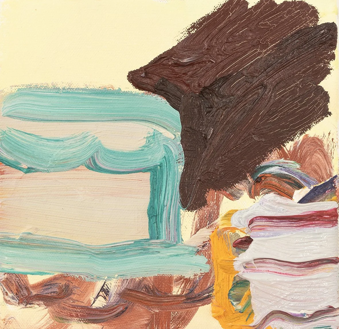  Olivia Guillot  
 A Blank Tank Sank and Thanked Me , 2026 
Oil on canvas 
20 × 20 cm 
£ 
 