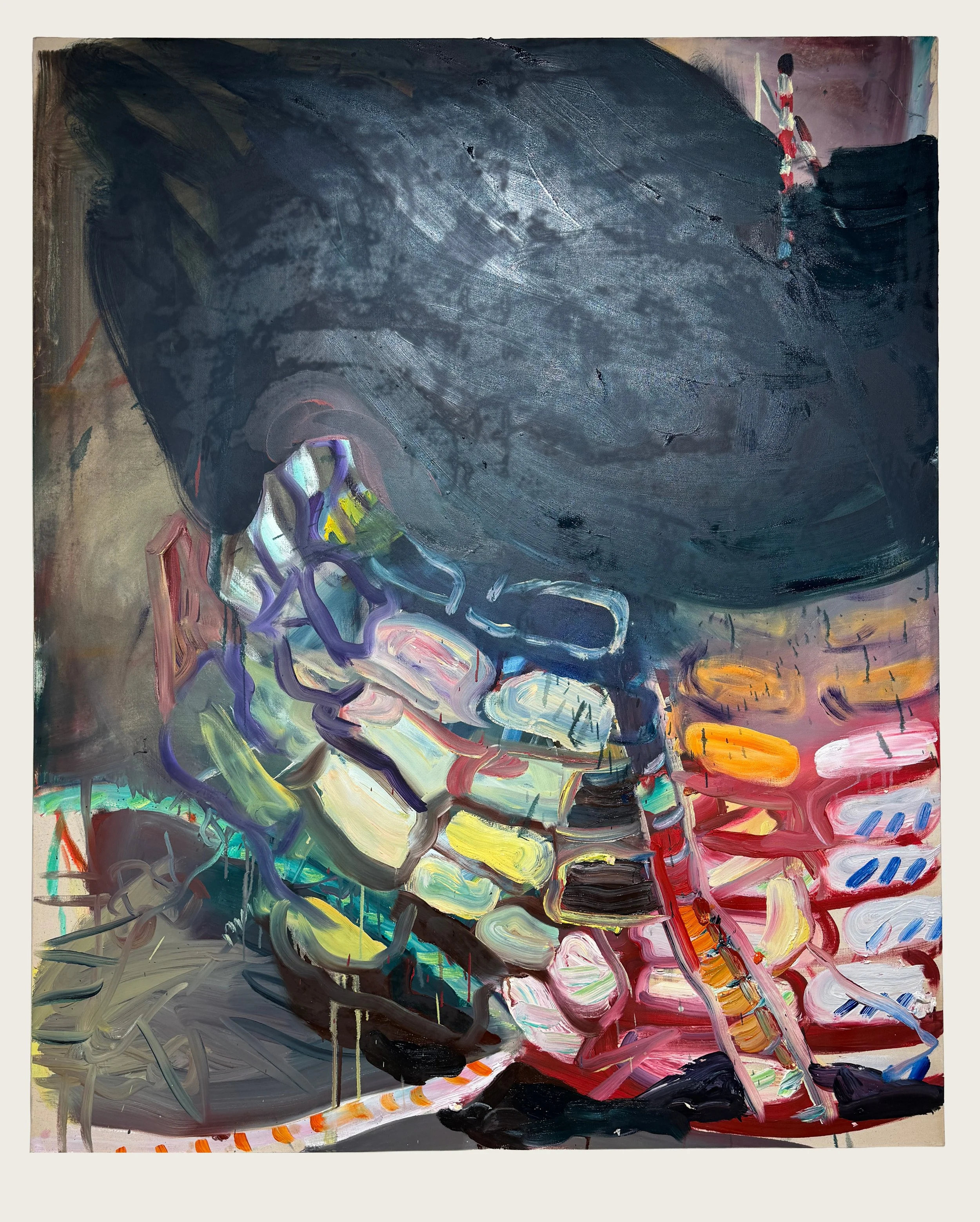  Olivia Guillot  
 Turn On the Blinking Light If You Want the Boat to Stop  
Oil on canvas 
133 × 155 cm 
SOLD 
 